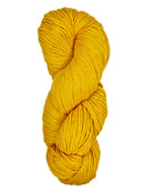 A skein of Berroco Vintage Worsted yarn color yellow