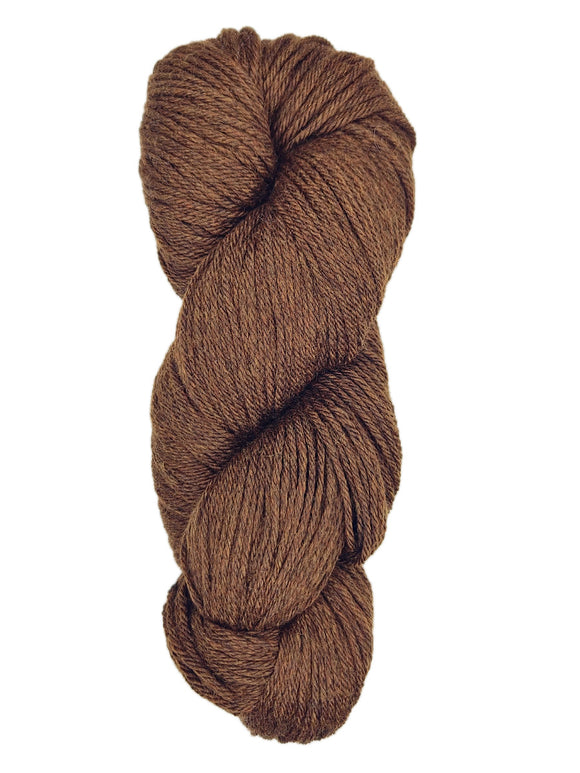 A skein of Berroco Vintage Worsted Yarn Color Brown