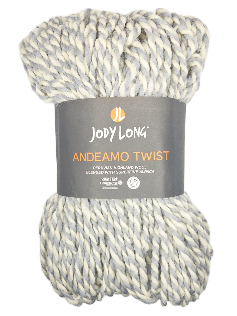 Jody Long yarn color gray and white