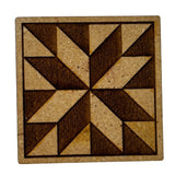 Wooden magnetic needle minder with decorative etching