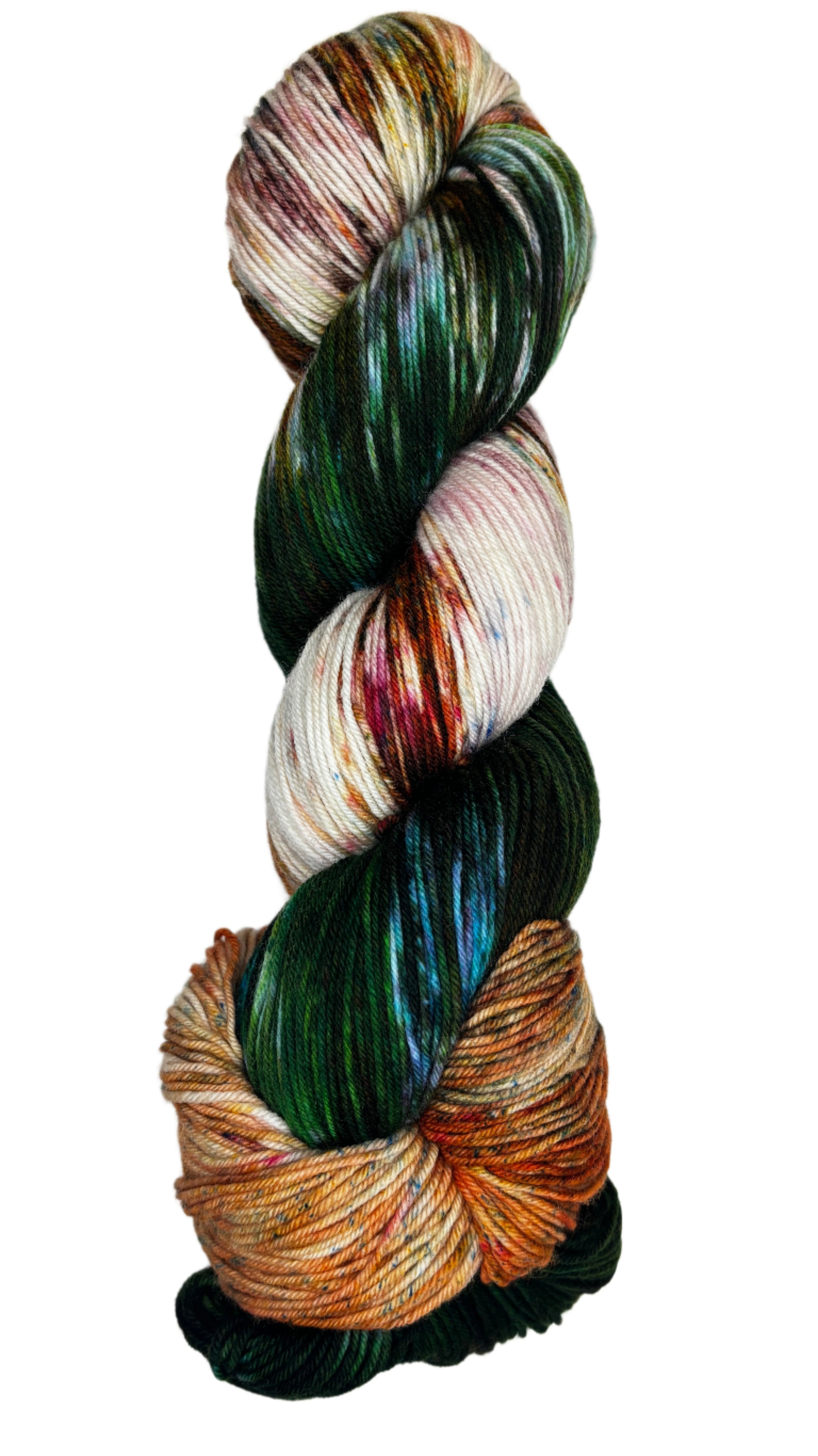 multi-colored skein of yarn 