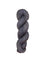 Gray skein of yarn on a light wooden surface