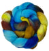 Polwarth combed top fiber braid in the colors yellow brown blue dark blue light brown dark brown 