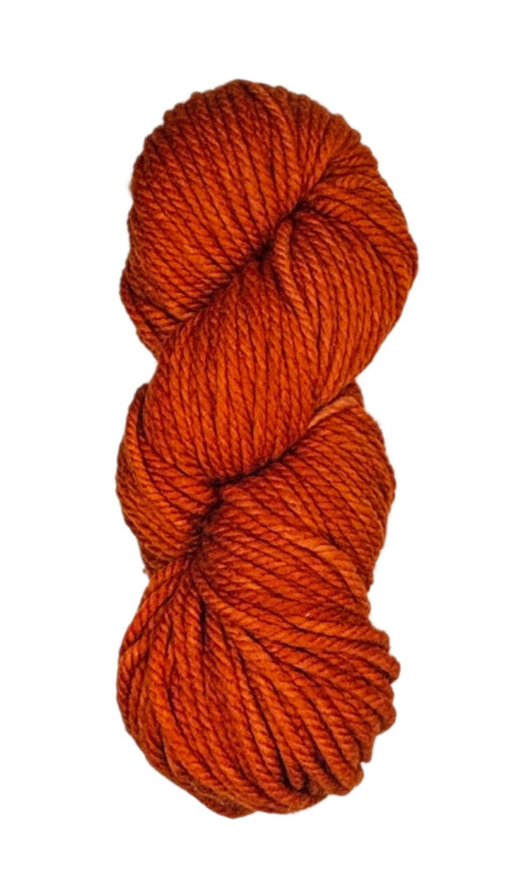 Skein of Malabrigo Chunky Yarn in the color orange