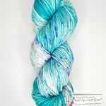 Road Trip 2023 DK weight yarn color teal and white
