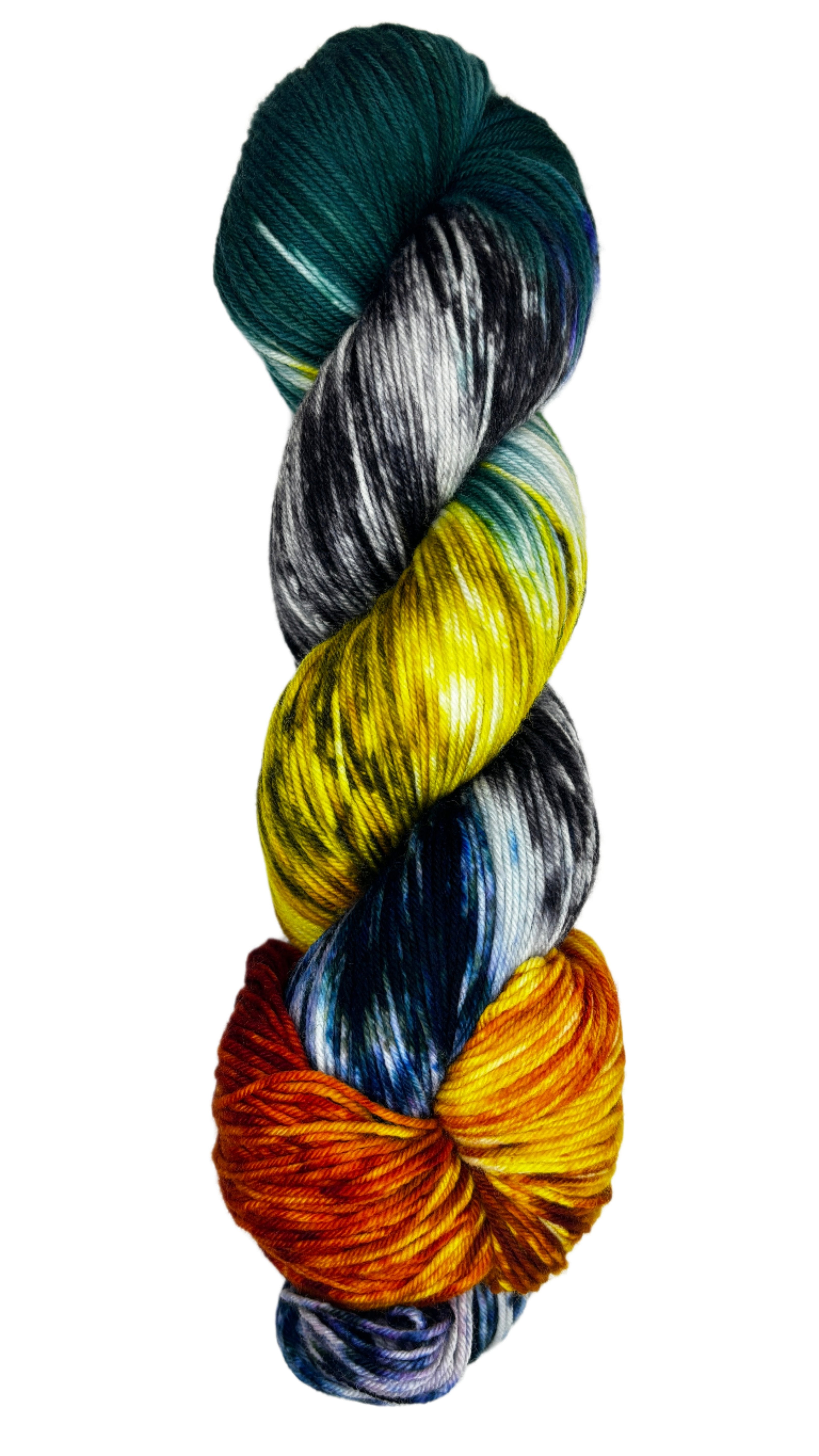 multi-colored skein of yarn 