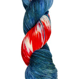 multi-colored skein of yarn 