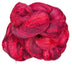 Deep ruby red braid of merino wool
