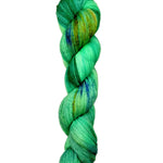 Blackbird Sycamore Fingering Mini Skein Yarn Color green orange blue speckles