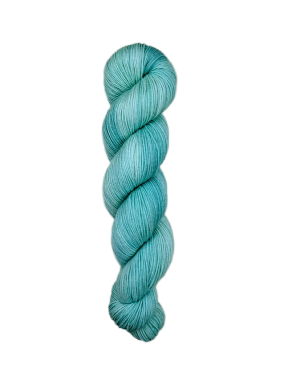 Blackbird Sycamore Fingering Mini Skein Yarn Color icy blue