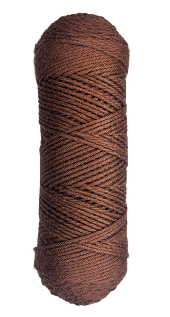 Saddle Brown skein of cotton yarn