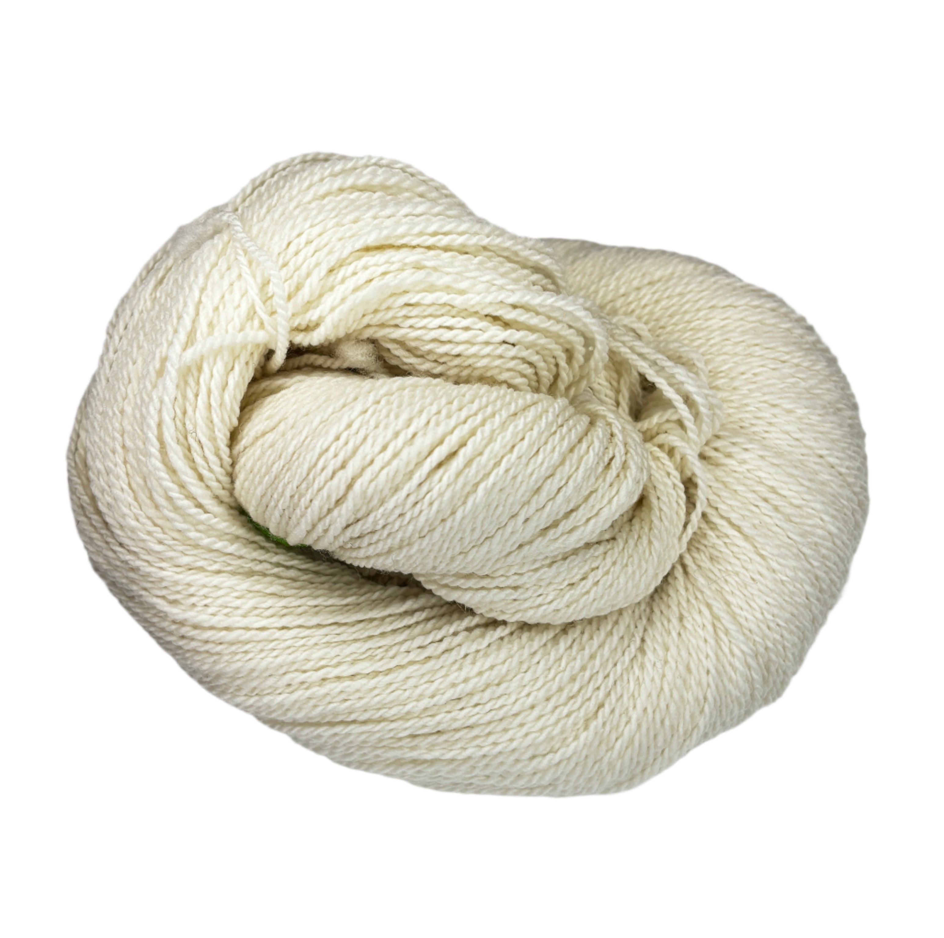 A ball of Mountain Meadow Wool Yarn in the color natural