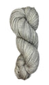 Handspun skein of Angora and Wool Yarn color grey and white