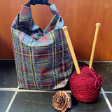 Splash Fabric Roll Up Tall pattern checker board red, blue, green, yellow