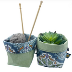 Splash Fabric Reversible Project Tub color green