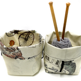 Splash Fabric Reversible Project Tub color tan