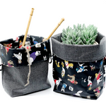 Splash Fabric Reversible Project Tub color black