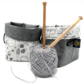 Splash Fabric Reversible Project Tub color black and white