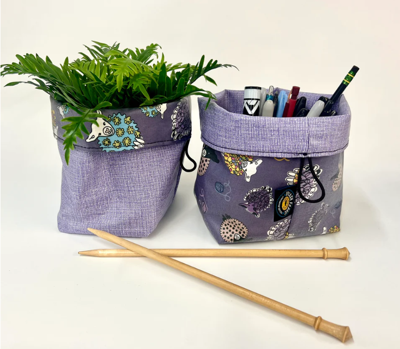 Splash Fabric Reversible Project Tub color purple