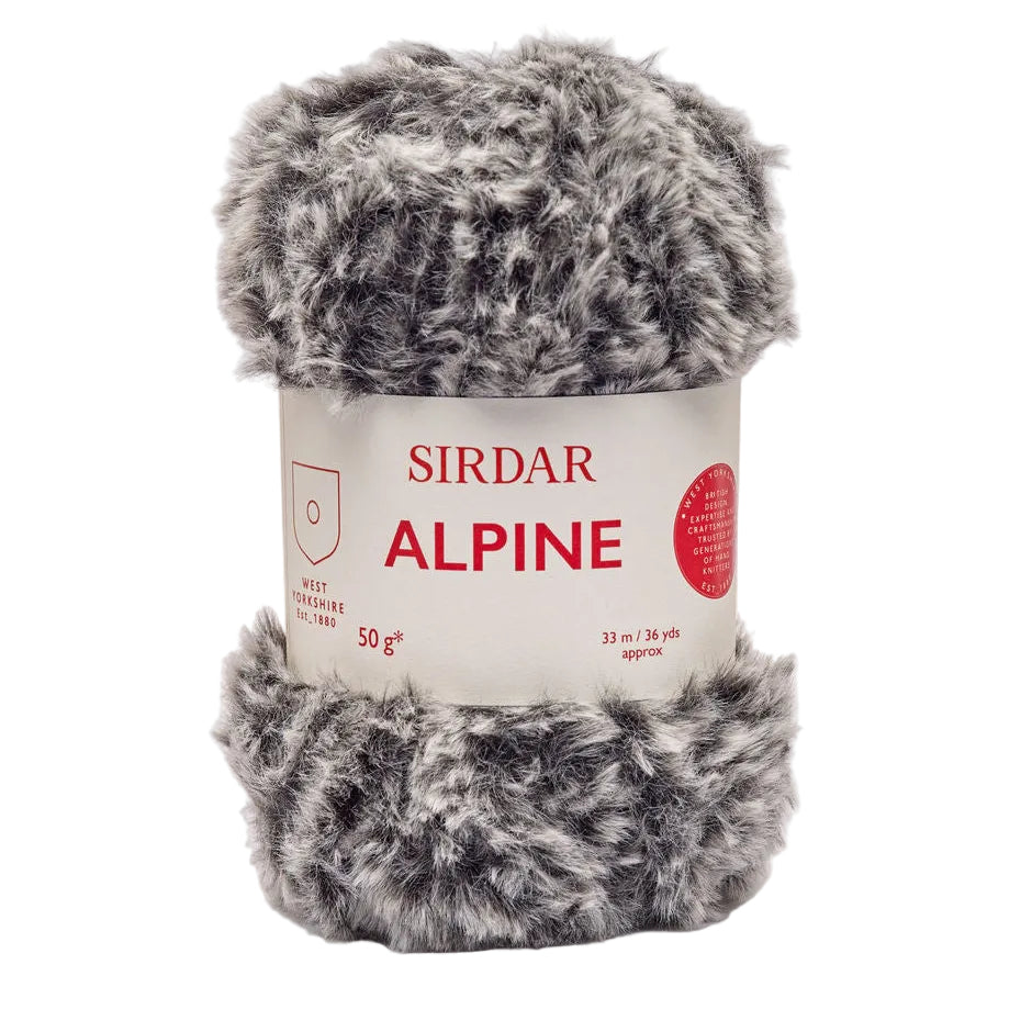 Ball of Sirdar Alpine yarn on a white background