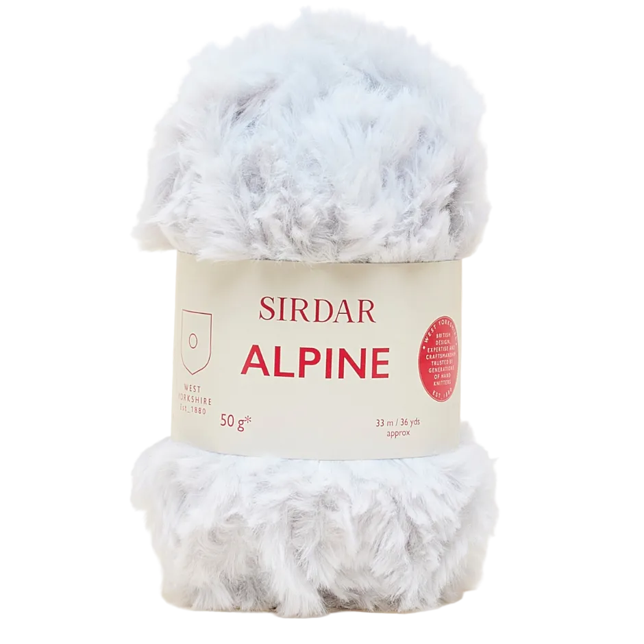 Ball of Sirdar Alpine yarn on a beige background