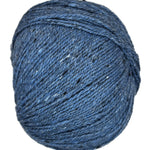 Ball of mildly tweedy yarn color skylight blue