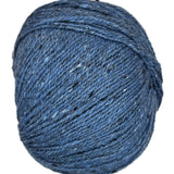 Ball of mildly tweedy yarn color skylight blue