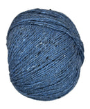 Ball of mildly tweedy yarn color skylight blue