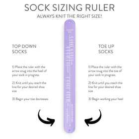 Twice Sheared Sheep - Sock Sizing Ruler