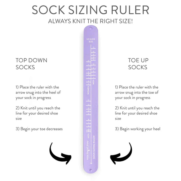 Twice Sheared Sheep - Sock Sizing Ruler
