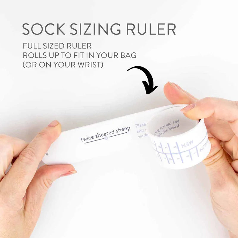 Twice Sheared Sheep - Sock Sizing Ruler