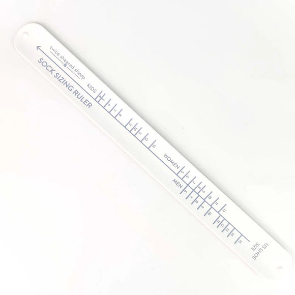 Twice Sheared Sheep - Sock Sizing Ruler