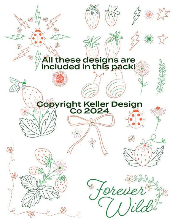 Keller Design Co. Stick it Stitch it Water Soluble Embroidery Patches