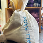Cloth project bag with Ballsack hand embroidered
