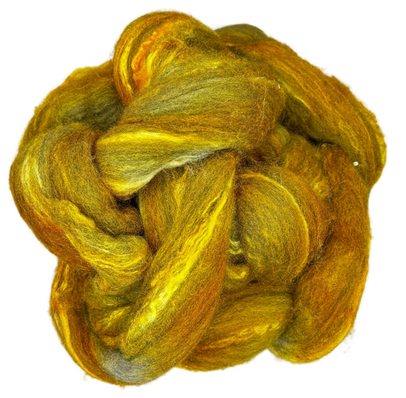Golden yellow braid of merino wool