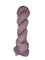 Light purple skein of mountain meadow wool yarn on a white background