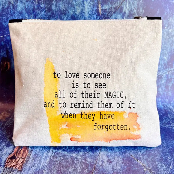 Pretty Clever Words - Canvas Zipped Bags