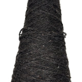 A cone of handspun worsted weight wool in the color natural brown