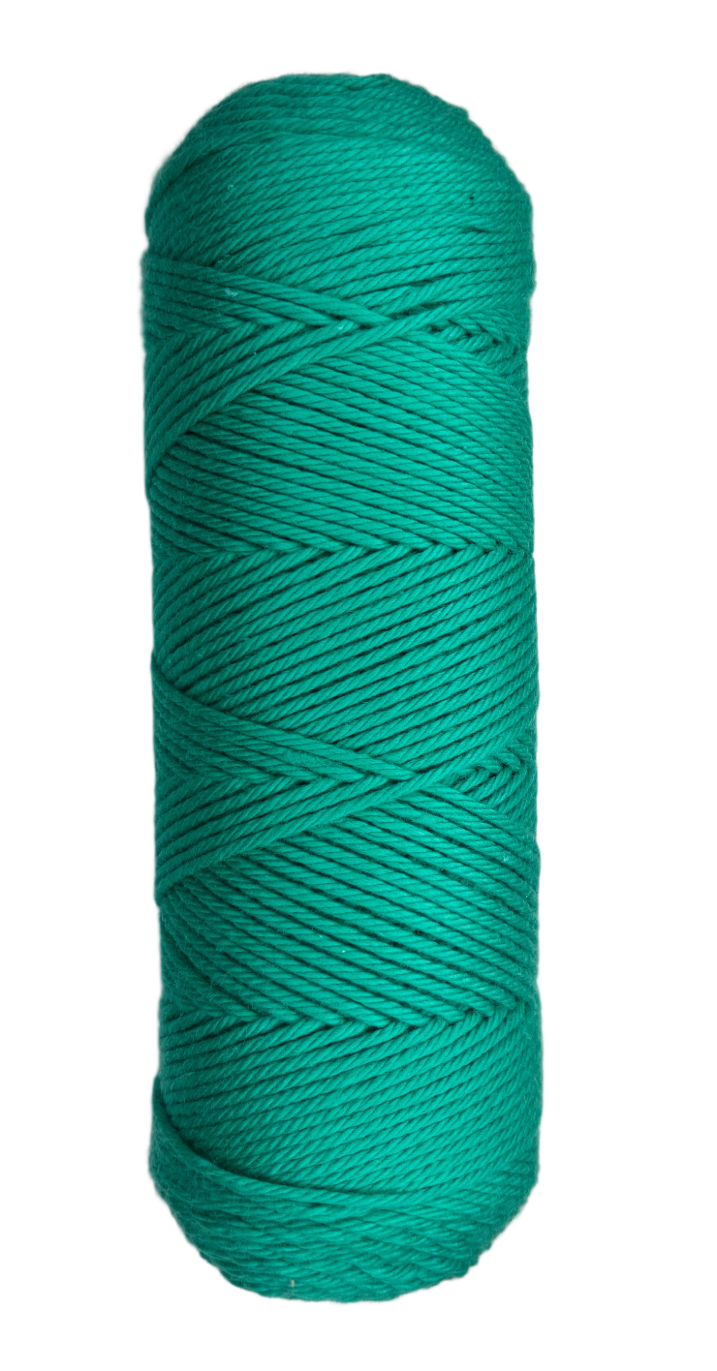 Turquoise skein of cotton yarn