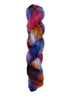 Skein of superkid mohair silk lace weight yarn color red blue orange black
