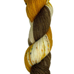 BROWN AND GOLD SKEIN OF DK WEIGHT YARN 