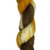BROWN AND GOLD SKEIN OF DK WEIGHT YARN 