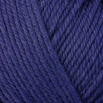 Detailed view of a skein of superwash wool yarn, showcasing a blue hue.