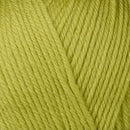 Detailed view of a skein of superwash wool yarn, showcasing a yellow hue.
