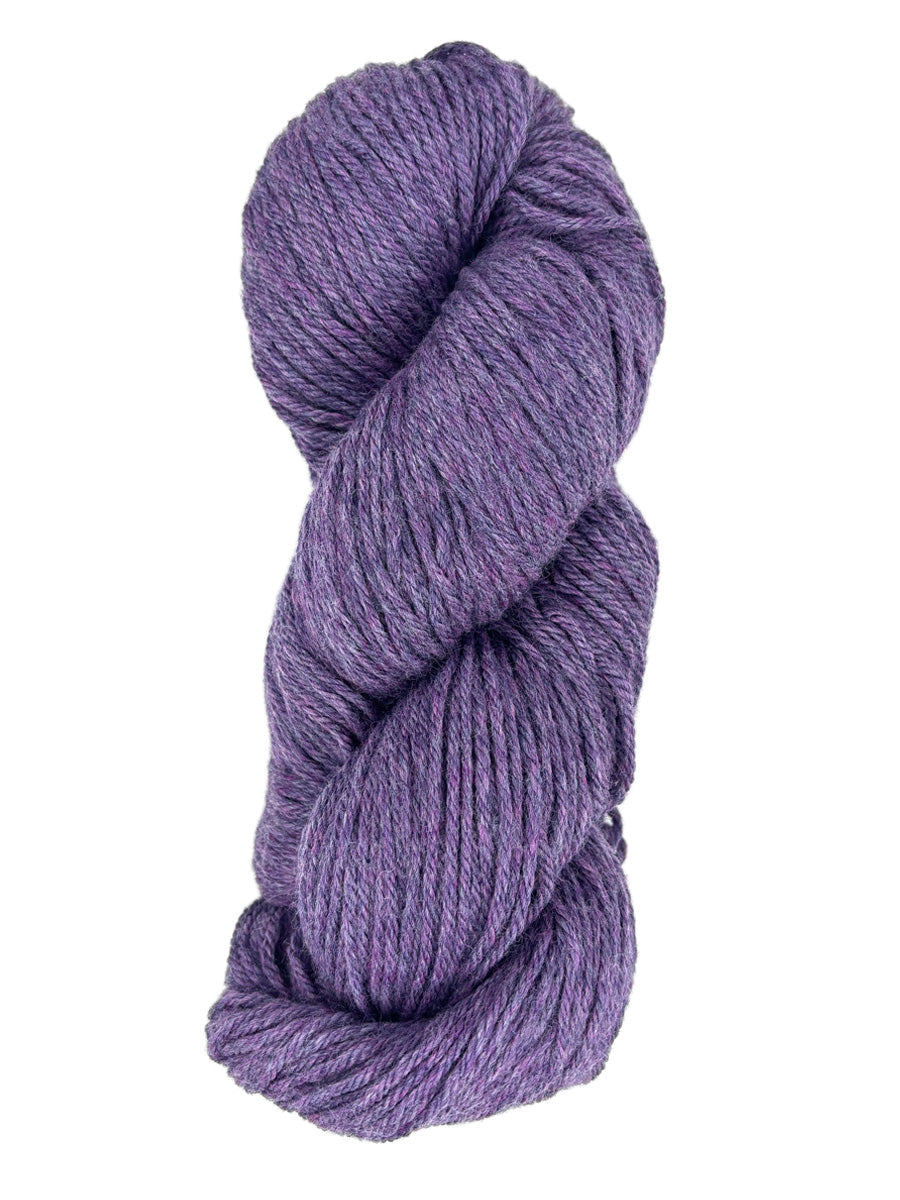 A skein of Berroco Vintage Worsted yarn color purple