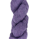A skein of Berroco Vintage Worsted yarn color purple