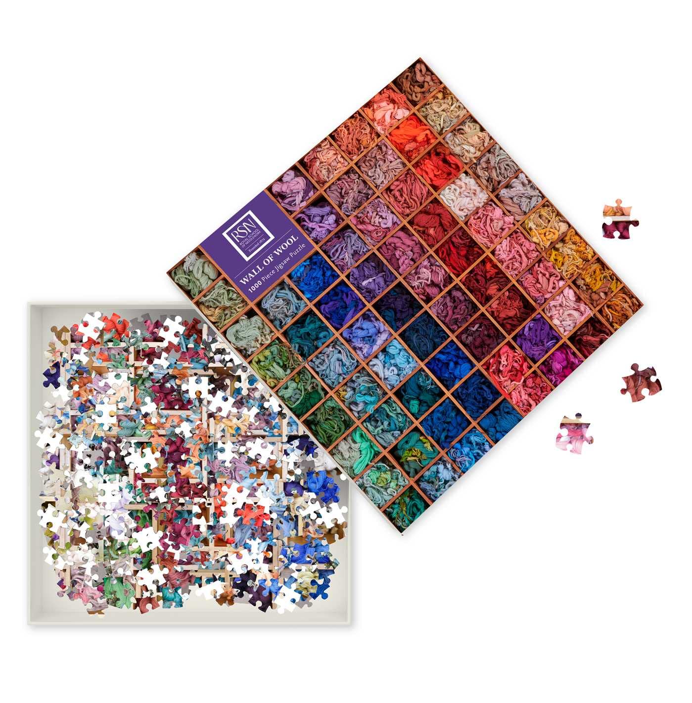 Wall of Wool Jigsaw Puzzle pieces