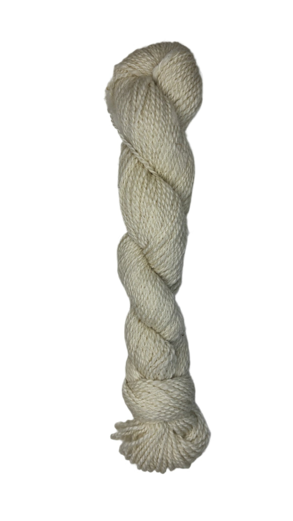 Skein of exclusive Cowgirl wool Yarn in the color white