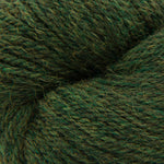 Close-up of dark green yarn texture