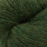 Close-up of dark green yarn texture